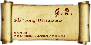 Gózony Ulisszesz névjegykártya